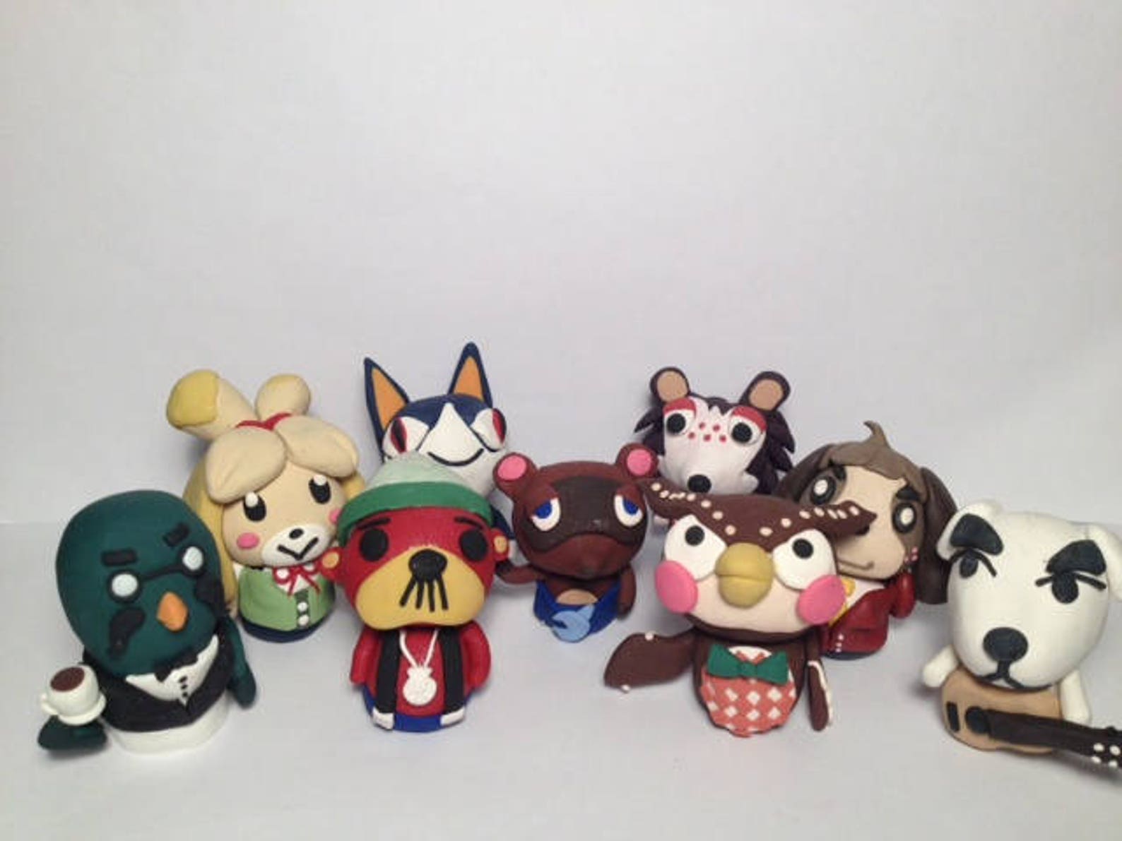 2 Animal Crossing Polymer Clay Figures Nintendo New Etsy