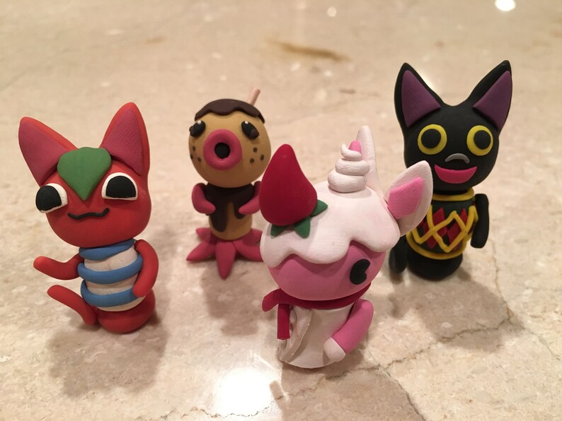 clay animal crossing figures