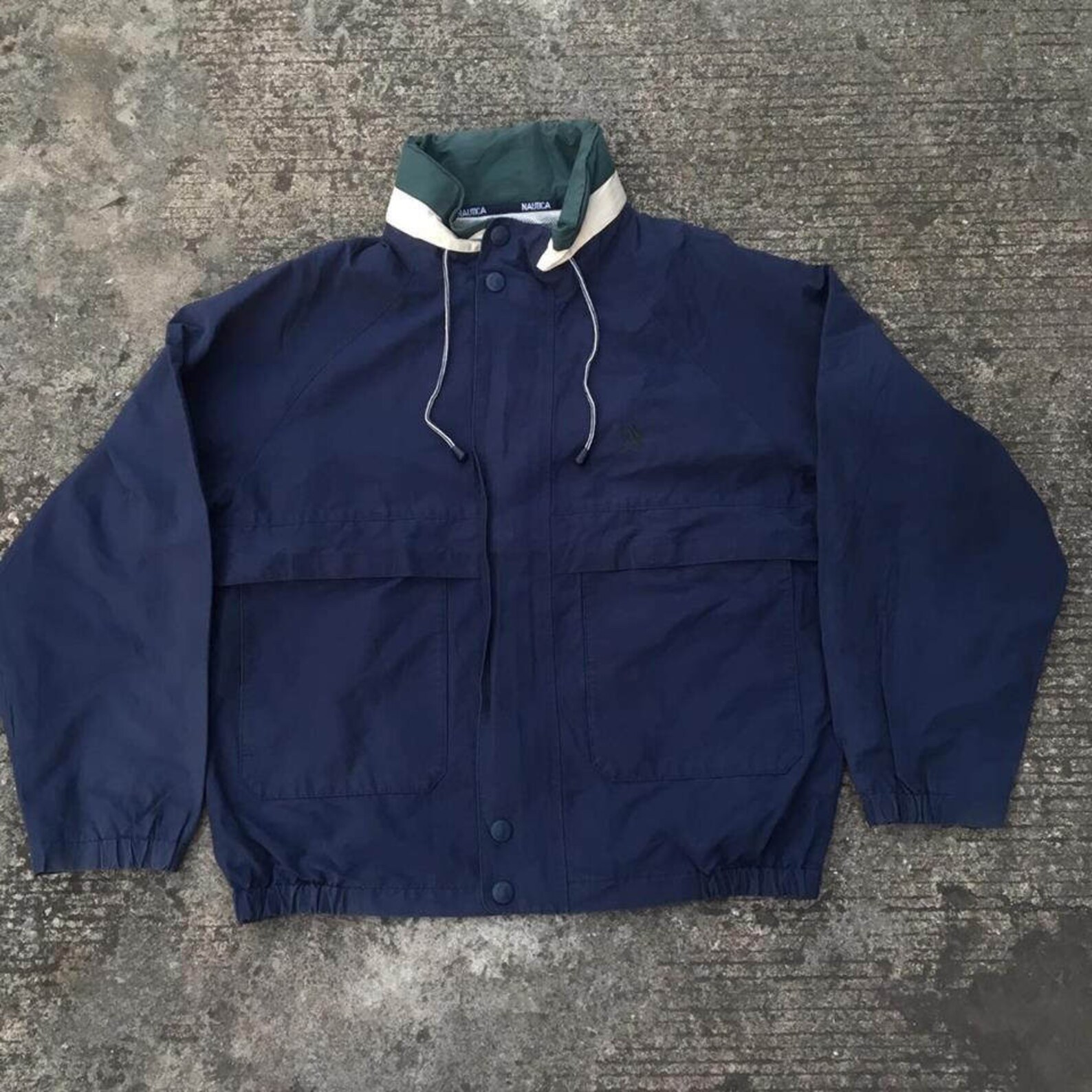 Vintage Nautica Windbreaker Jacket Men Size. L Etsy