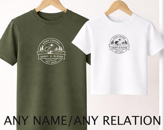 Personalised Fishing T Shirt, Custom Name Matching Family Outfit, Father's Day