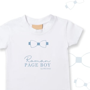 Personalised Page Boy T-Shirt Wedding T-Shirt Wedding Gift any name