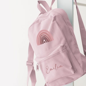 Sac à dos personnalisé arc-en-ciel Retour à l'école, crèche, cartable, sac filles garçons