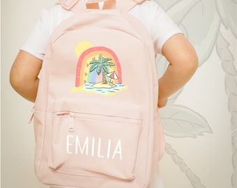 Personalised Bag - airport bag - holiday gift Rucksack Mini backpack Travel Airport Bag Child's Back Pack Rainbow Rucksack