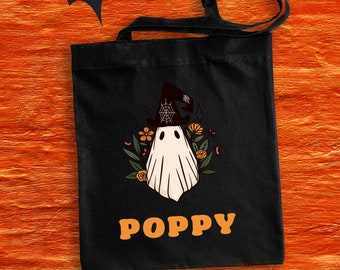 Personalisierte Süßes oder Saures Tasche - Personalisierte Halloween Tasche - Geist Tasche - Halloween Einkaufstasche - Candy Bag 2