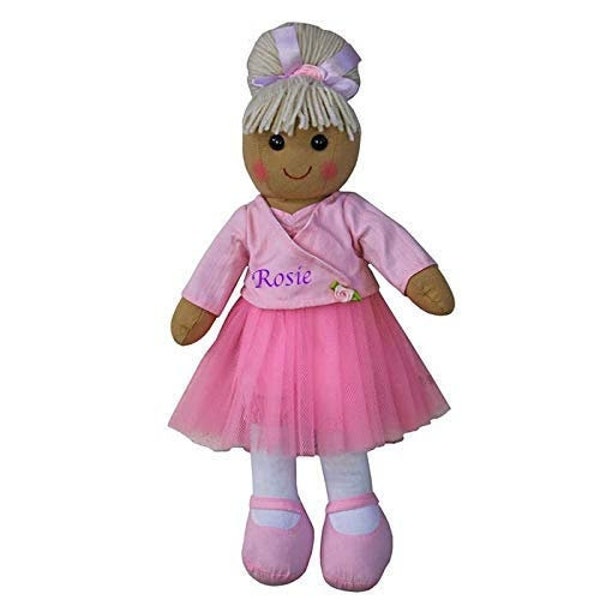 Personalised Ballerina Ragdoll traditional tutu dress pink