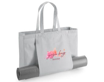 Personalised Yoga Bag - Yoga Mat Bag - Personalised Yoga Gifts - Yoga Bag - Tote Bag for Yoga- Pilates Bag- Organic tote Bag -