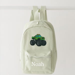 Personalised Monster Truck Backpack- Rucksack -School Bag -nursery- girls - boy - more colours - Children&#39;s backpack - Kids back to school