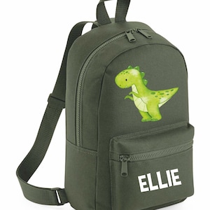 Sac à dos personnalisé T REX Tyrannosaurus rex Rentrée scolaire, crèche, cartable, école de jeu, le roi des dinosaures, mignon coloré