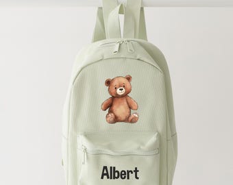 Personalised Bear Backpack Rucksack-Teddy Bear- School Bag nursery girls boy more colours - Children's backpack - Christmas Gift
