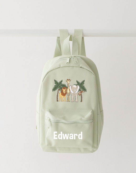 Personalised Safari, Elephant, Lion Backpack Rucksack Back to