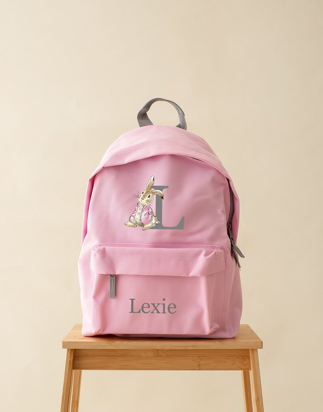 Personalised Rabbit Backpack Rucksack, 2 Sizes Girls Boys School Bag ...