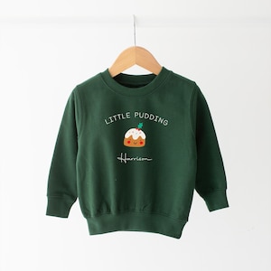 Personalised Children&#39;s Christmas  Jumper Sweatshirt -Kids Christmas Jumper-Matching brother and sister, Christmas Outfit, Christmas Pudding