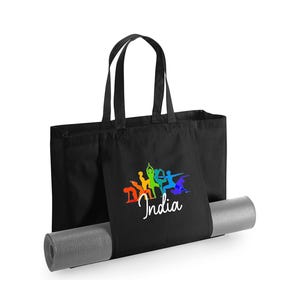Personalised Yoga Bag - Yoga Mat Bag - Personalised Yoga Gifts - Yoga Bag - Tote Bag for Yoga- Pilates Bag- Organic tote Bag- Colourful