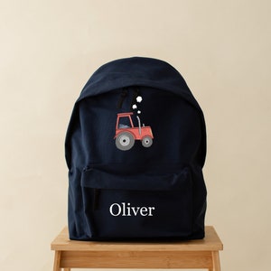Sac à dos pour tracteur, 2 tailles Cartable pour filles et garçons - Personnalisé - Sac à dos pour enfants - Plus de couleurs - Chambre de bébé - Sac pour bébé - Tracteur rouge