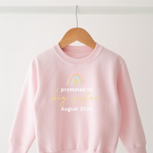 Personalised Big Sister Sweatshirt - Big Sister T-shirt - Big Sis Hoodie - Big Sister Gifts - Rainbow Big Sister