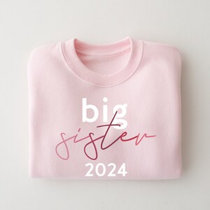 Personalised Big Sister Sweatshirt Big Sister T-shirt Big Sis Hoodie Big Sister Gifts image 5
