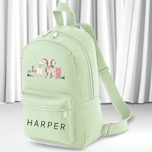 Sac à dos personnalisé avec animaux de la ferme, cartable pour chambre d'enfant, fille et garçon, plus de couleurs - Sac à dos vache - Sac à dos enfant