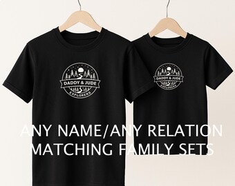 Personalised Explorer Matching T-Shirts, Custom Name Family Outfits, Father's Day