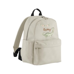 Sac à dos personnalisé dinosaure, sac à dos, dinosaure sauge, cartable, chambre de bébé, sac de sport, poche latérale, pochette pour biberon, sac pour bébé, nombreuses couleurs