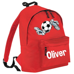 Nom personnalisé Football, football, chaussures de football Sac à dos Sac à dos Sacs pour enfants Retour à l'école Cadeaux pour enfants Sacs personnalisés