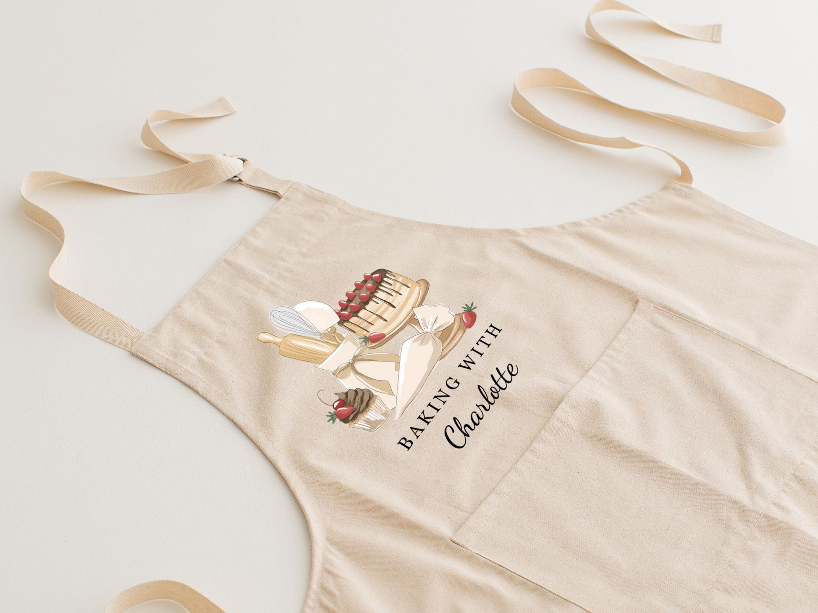 Personalised apron gift baking personalised apron gift cupcake baking hobby apron- Chocolate Cake