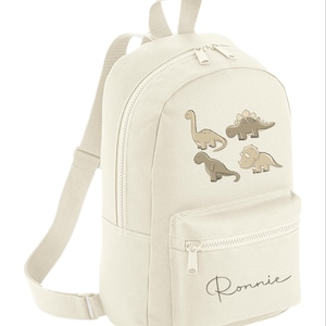 Dinosaure T rex personnalisé et trois autres sacs à dos Dino's Backpack Rentrée scolaire, crèche, cartable, école de jeu Dinosaures en pierre