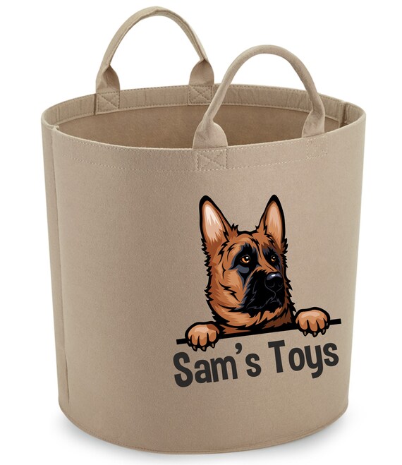 Personalised German Shepherd Dog Dog Storage Basket Dog Toy Box for All Toys and Bits and Bobs Toys Stylish Basket Etsy Canada