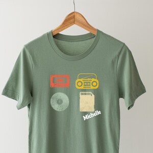 Retro  T-shirt- Music tshirt -Funny tshirt  - Personalised any name - Gift for him -  Various Colours- Father&#39;s Day - Dad gift - birthday