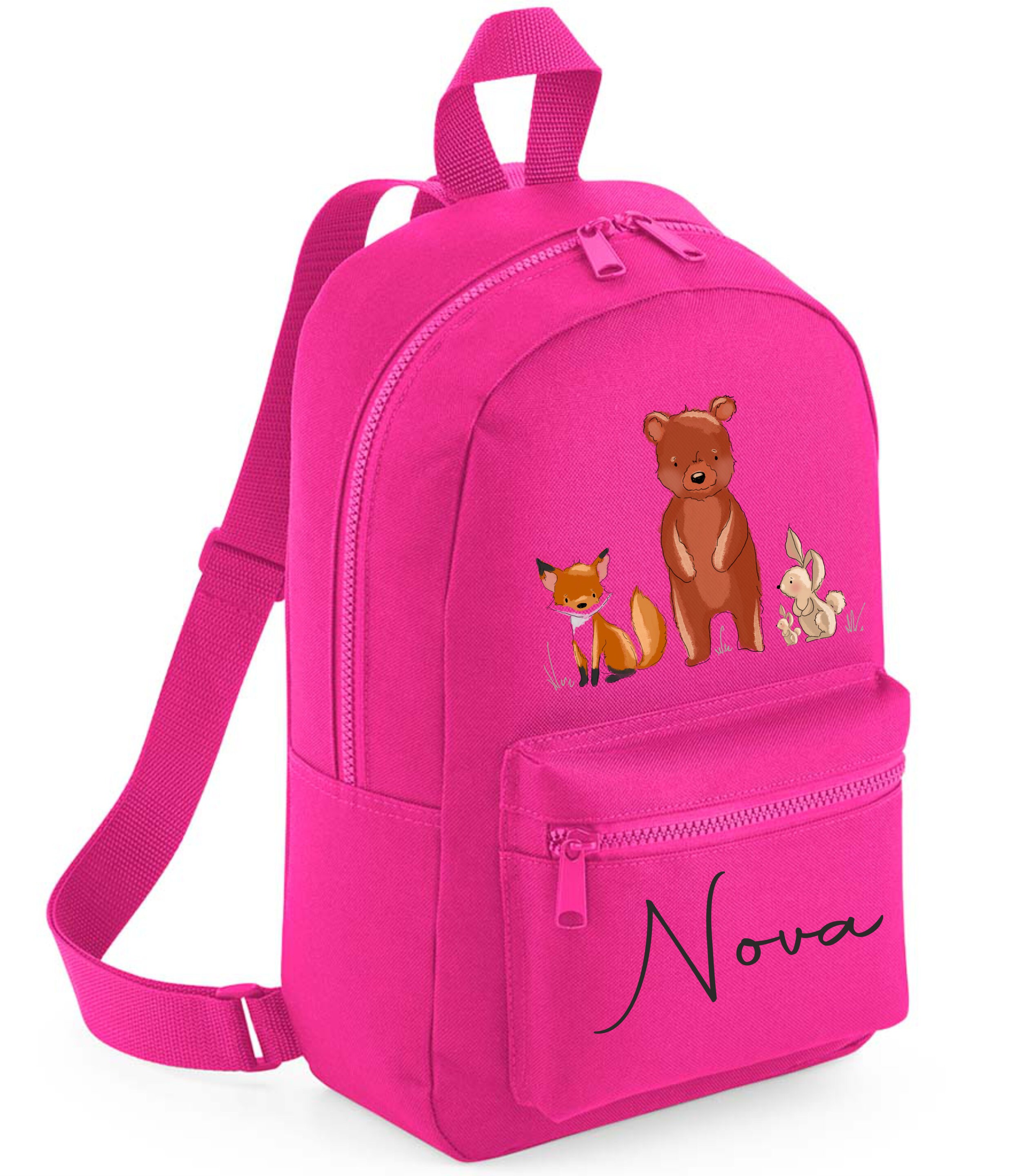Animal Rucksack Personalised Woodland Animals Backpack Rucksack Back to School, Nursery ...