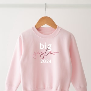 Personalised Big Sister Sweatshirt Big Sister T-shirt Big Sis Hoodie Big Sister Gifts image 1