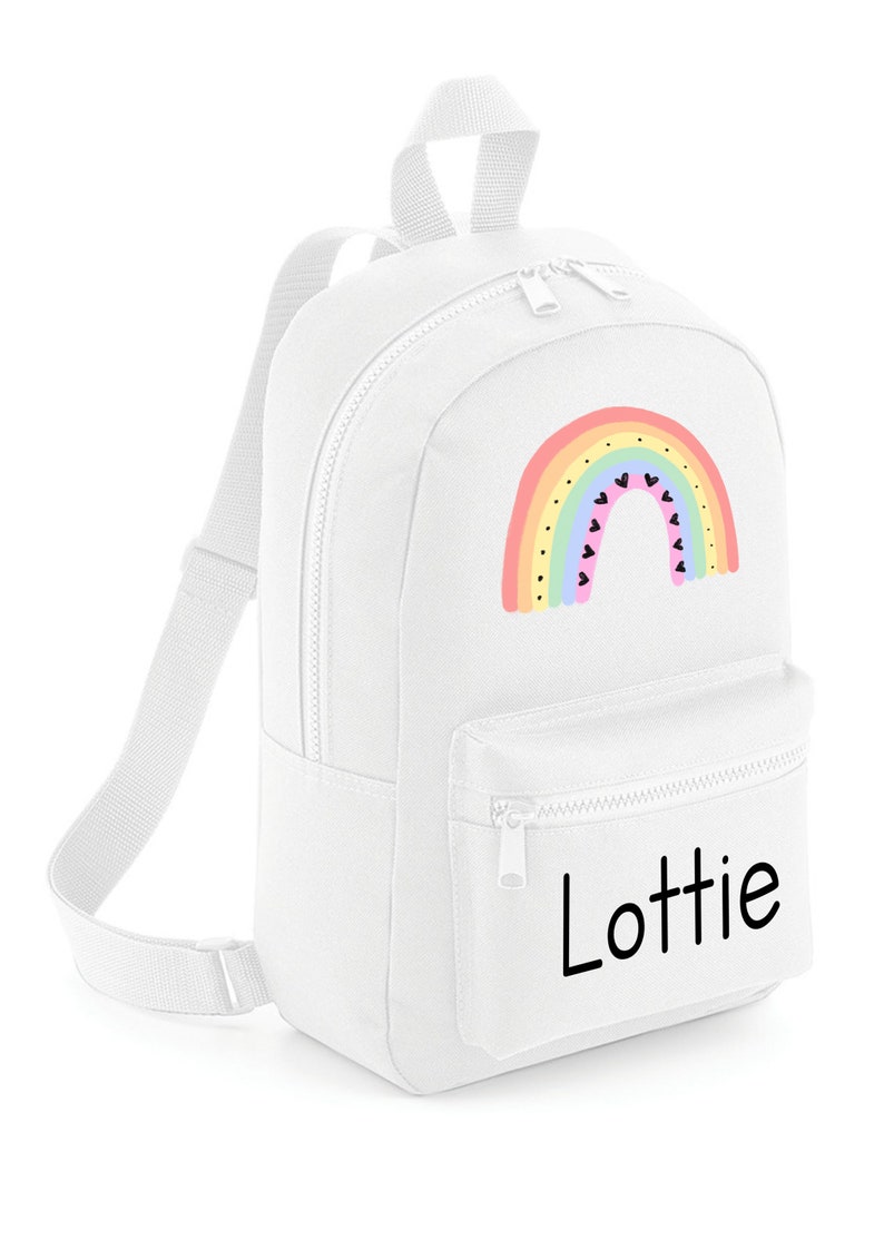 Personalised Rainbow Backpack Rucksack 