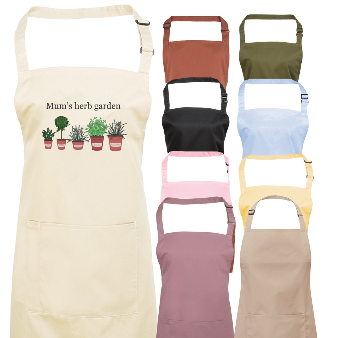 Personalised Gardening Apron Any Name Herb Garden Gift for Her love
