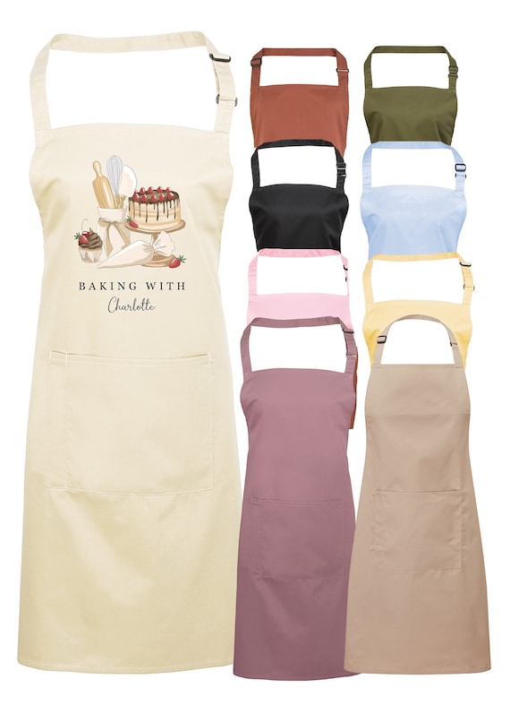 Personalised Apron Any name Baking Chef Ladies Women Kitchen Gift For Her Chocolate Cake Choice of colours Etsy