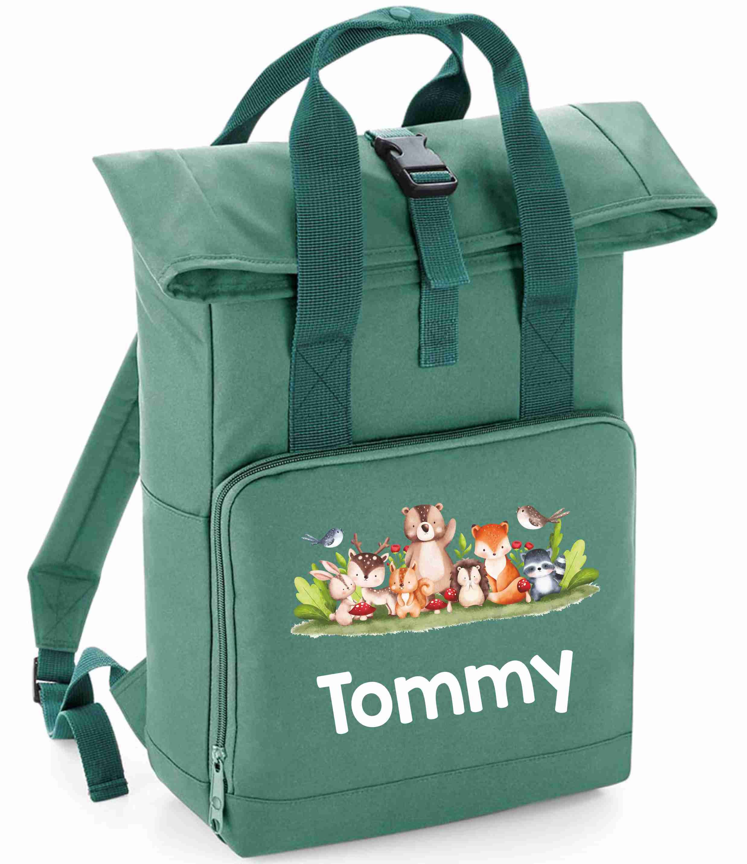 Animal Rucksack Personalised Backpack Forest Animals, Forest Creatures Recycled Mini ...