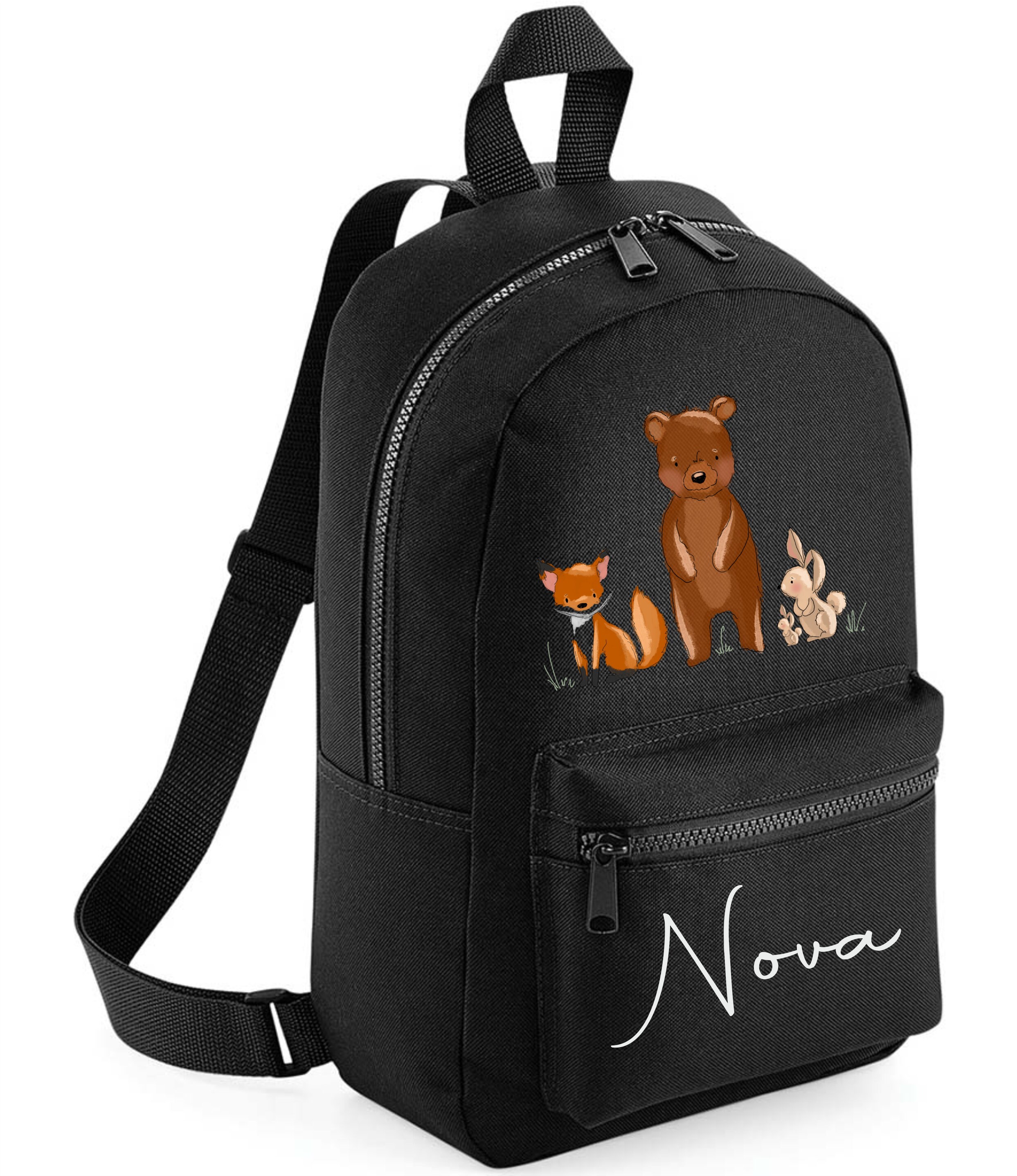 Animal Rucksack Personalised Woodland Animals Backpack Rucksack Back to School, Nursery ...