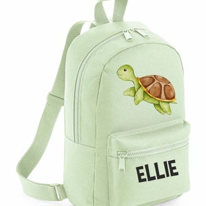 Sac à dos personnalisé tortue Retour à l'école, crèche, cartable, école de jeu, océan, animaux marins, tortues