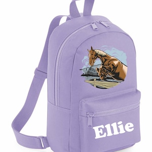Cheval personnalisé, sac à dos sautant Rentrée scolaire, crèche, cartable, école de jeux, loisirs, chevaux, amour des chevaux