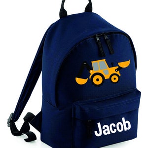Porte-noms personnalisés, machinerie Sac à dos pour garçons Sac à dos Sacs pour enfants Cadeaux pour la rentrée scolaire Sacs personnalisés