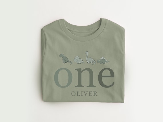 Personalised dinosaur T-shirt any name and age Birthday Gift Dinosaur theme all year T-shirt girls boys