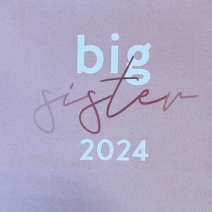Personalised Big Sister Sweatshirt Big Sister T-shirt Big Sis Hoodie Big Sister Gifts image 3
