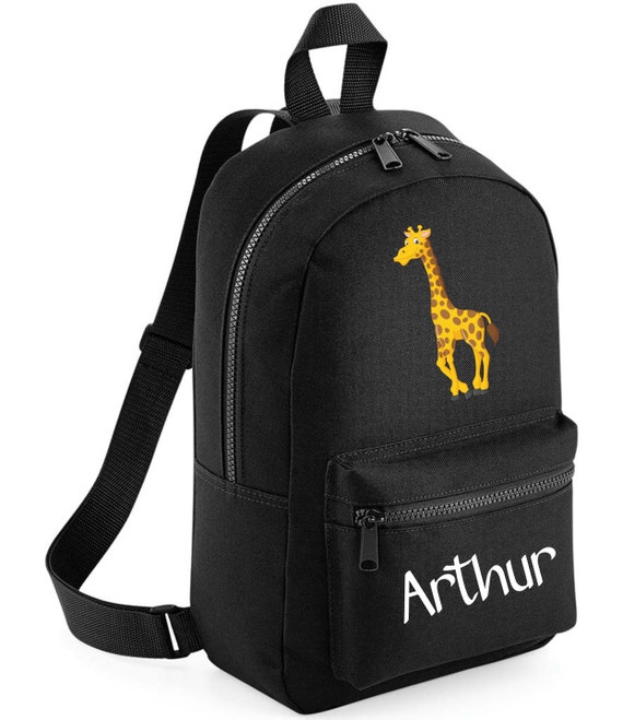 giraffe mini backpack Personalised Giraffe Mini Backpack, Rucksack, School Bag, Nursery Bag, Zoo  Animals Backpack, Girls , Boys, More Colours,