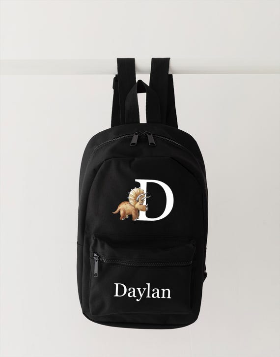 dinosaurs print canvas mini backpack purse S Personalised Green Dinosaur Print Mini