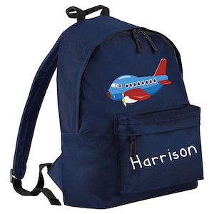Prénom personnalisé Avion, vacances, aéroport Filles, garçons Sac à dos Sac à dos Sacs pour enfants Retour à l'école Cadeaux pour enfants Sacs personnalisés,