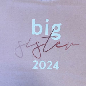 Personalised Big Sister Sweatshirt Big Sister T-shirt Big Sis Hoodie Big Sister Gifts image 2