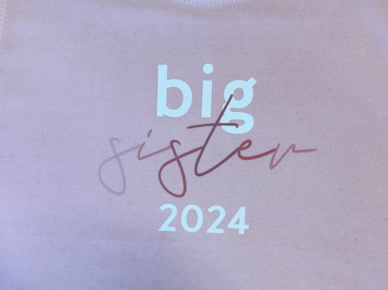 Personalised Big Sister Sweatshirt Big Sister T-shirt Big Sis Hoodie Big Sister Gifts image 2