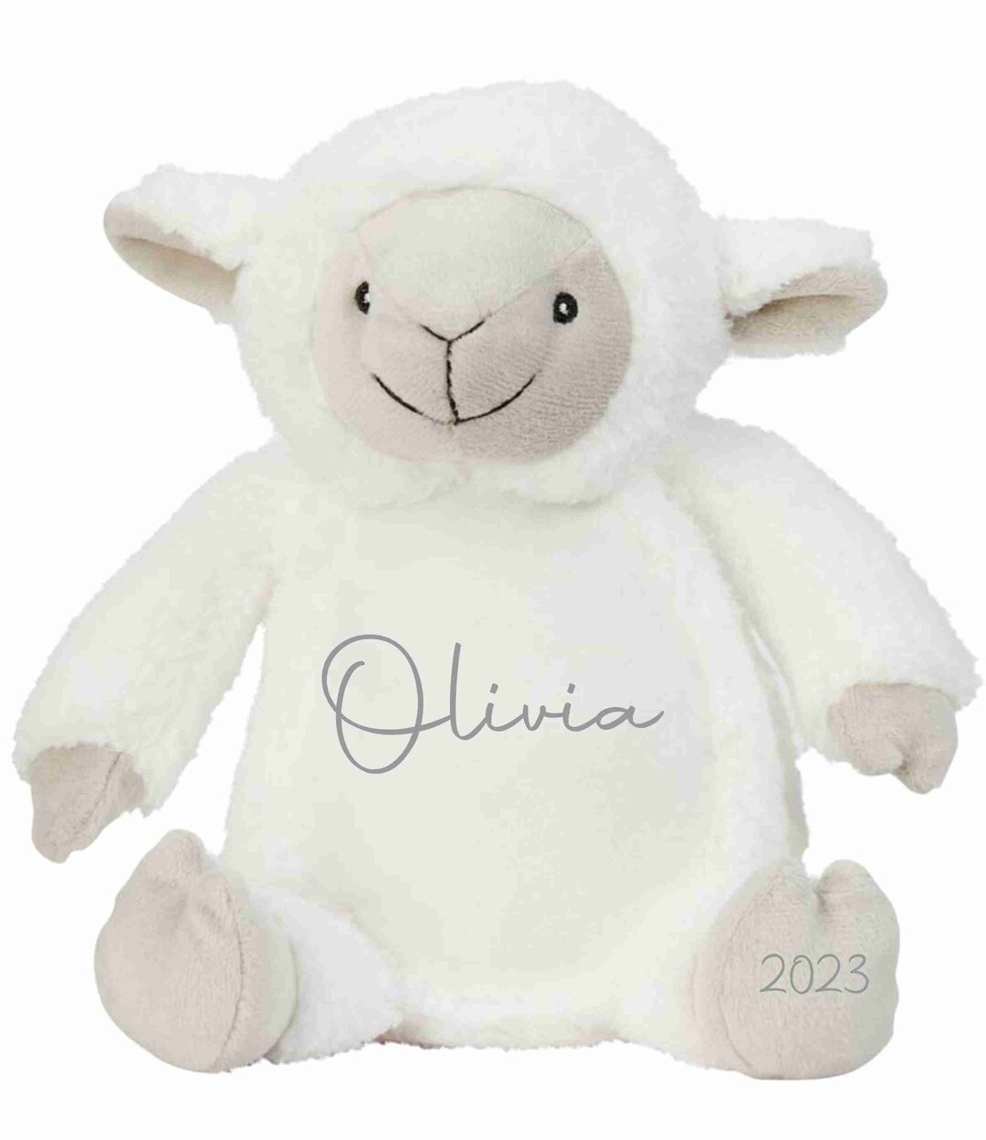 Personalised Lamb Teddy Zoo Animals, Welsh Newborn Baby Gifts Keepsake