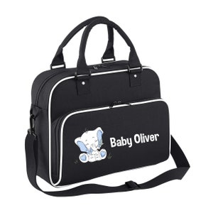 Sac à langer personnalisé éléphant pour bébé garçon, sac à bandoulière idéal pour tous les bébés Cadeaux Sacs garçons personnalisés Sacs filles