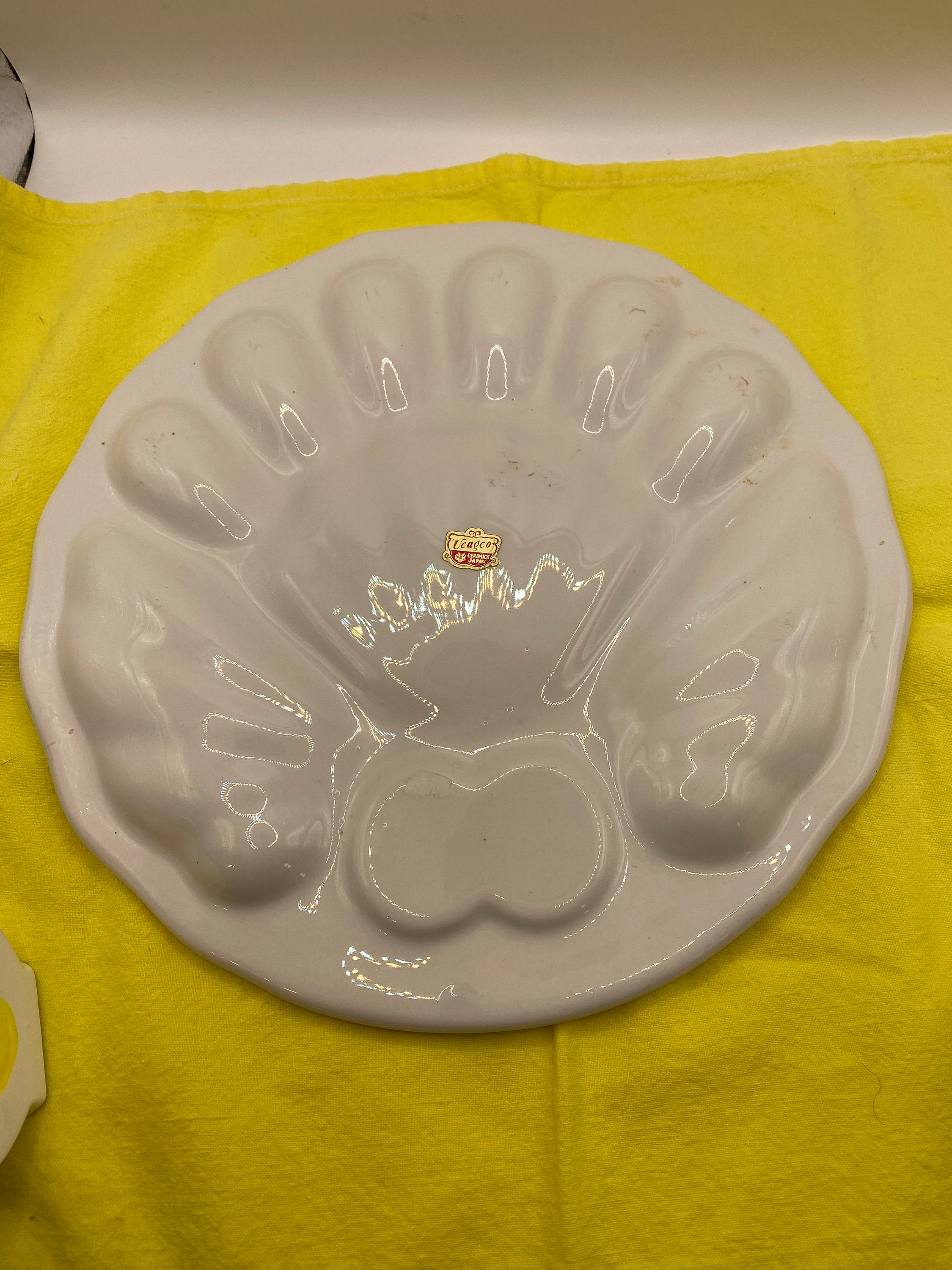 Vintage Deviled Egg Dish With Matching Salt and Pepper Relish Etsy