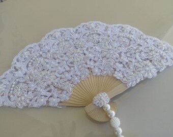 lace fans wedding favors