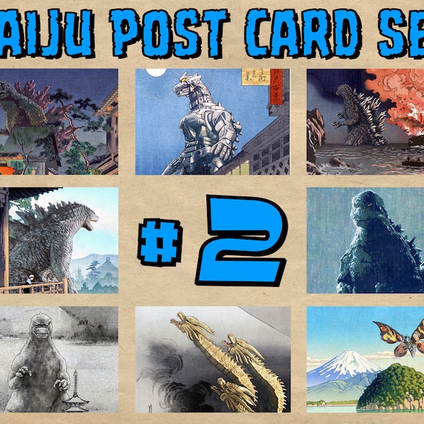 Kaiju Landscape Post Card Set #2